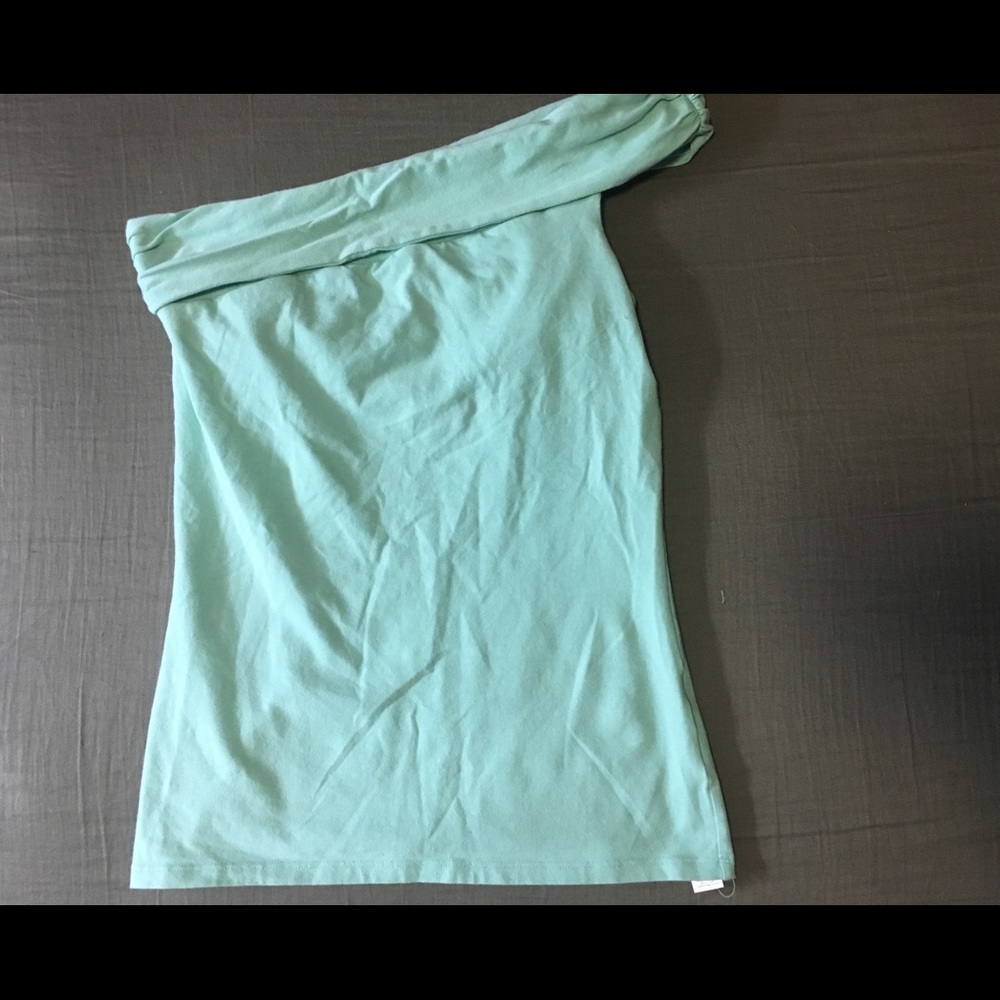 Off-shoulder top-Teal